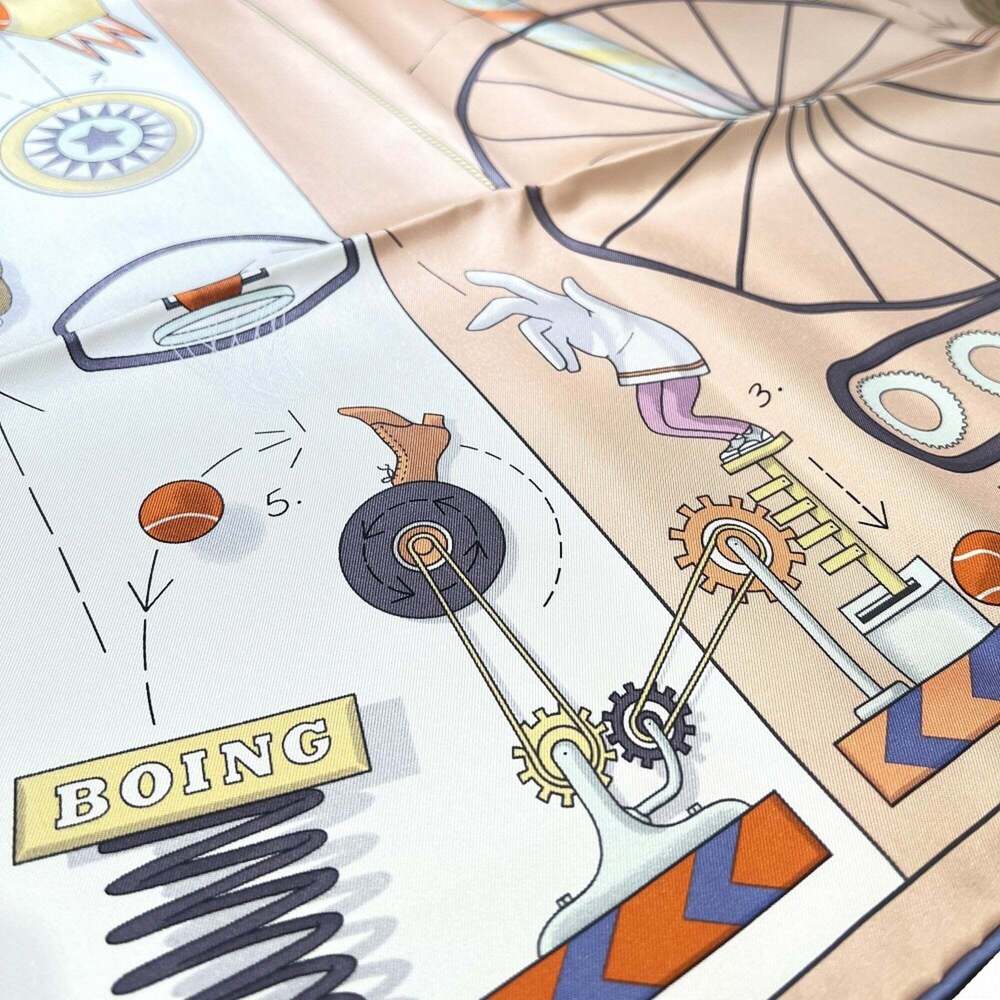 HERMES Pink Silk Scarf - Picture 7 of 11